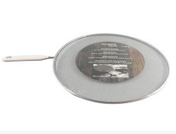 Κάλυμμα τηγανιού Kitchen Tools 22276996 Ανοξείδωτο ατσάλι, πλαστικό χερούλι, Ø 28 x 1cm, Γκρί/άσπρο