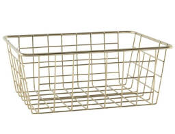 Svenska Living Μεταλλικό καλάθι για φρούτα και λαχανικά (23491598) Χρυσό, 28x22x12,5cm