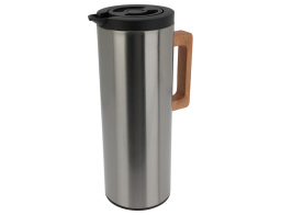 Θερμός Aνοξείδωτο ατσάλι με ξύλινη λαβή, χωρητικότητας 1L