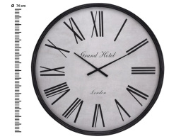 Ρολόι τοίχου Αναλογικό με ρωμαϊκούς αριθμούς, 76x6.5cm - Λευκό καντράν με μαύρα γράμματα και πλαίσιο