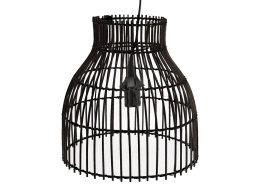 Φωτιστικό οροφής ρεύματος Bamboo με λαμπτήρα Ε27 και διαστάσεις 31x31x26cm - Μαύρο