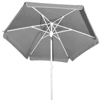 Velco Ομπρέλα Βεράντας-Κήπου-Θαλάσσης Γκρι 2m Μεταλλική Βαρέως Τύπου