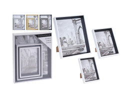 Σετ κορνίζες με βάση, διαστάσεις 27.4x22.2x3cm - 20x14.7x3cm - 16.5x11.5x2.3cm και διαστάσεις φωτογραφίας 20x25cm - 13x18cm - 10x15cm, 3 τεμάχια, σε 3 επιλογές χρώματος