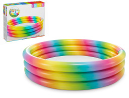 Φουσκωτή πισίνα Intex Rainbow Ombre παιδική, χωρητικότητας 581lt, 168x38cm