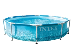 Πισίνα Intex Beachside Metal Frame οικογενειακή, με μεταλλικό σκελετό, χωρητικότητα 4485lt και διαστάσεις 305x305x76cm