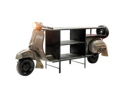 SPECIAL OBJECTS Μεταλλική ραφιέρα "Scooter" (74787) με 3 ράφια, λαμπτήρα Ε27 και διαστάσεις 260x70x113cm