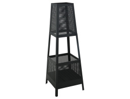 Τζάκι εξωτερικού χώρου με καμινάδα και πόδια στήριξης, 40x113cm, Μαύρο