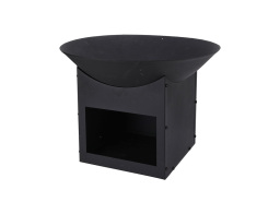 Eστία φωτιάς εξωτερικού χώρου , με χώρο αποθήκευσης και διάμετρο 56cm, Mαύρο