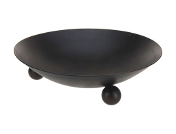 Εστία φωτιάς εξωτερικού χώρου με πόδια, 57x15cm, Μαύρο