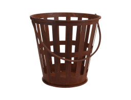 Eστία φωτιάς εξωτερικού χώρου με χερούλι μεταφοράς, 36.5x39cm, Καφέ