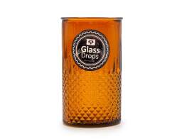 Ποτήρι Glass Drops Diamante (2393DB48) Από ανακυκλωμένο γυαλί, Χωρητικότητας 450ml, Διαστάσεων Ø 8 x Υ 13.5 cm, Topaz