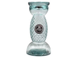Κηροπήγιο Glass Drops Diamante (4773) Aπό 100% ανακυκλωμένο γυαλί, Διαστάσεων Ø 14 x Υ 28 cm