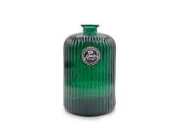 Διακοσμητικό Βάζο Glass Drops Daroca Stripe (4862DB734) Από ανακυκλωμένο γυαλί, Χωρητικότητας 2.8L, Διαστάσεων Ø 15 x Υ 23cm, Albahaca
