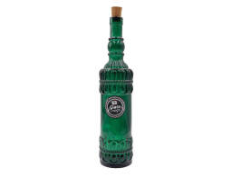 Διακοσμητικό Μπουκάλι με πώμα Glass Drops Lazos (5043DB734) Aπό 100% ανακυκλωμένο γυαλί, Xωρητικότητας 700ml, Διαστάσεων Ø 8 x Υ 34 cm, Αlbahaca
