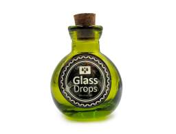 Glass Drops Διακοσμητικό Μπουκάλι με πώμα Βοlas (5321DB750) Aπό 100% ανακυκλωμένο γυαλί, Xωρητικότητας 125ml, Διαστάσεων Ø 7 x Υ 10 cm, Green