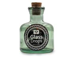 Διακοσμητικό Μπουκάλι με πώμα Glass Drops Ramos (5323DB600) Aπό 100% ανακυκλωμένο γυαλί, Xωρητικότητας 125ml, Διαστάσεων Ø 7 x Υ 10 cm, Νatural Green