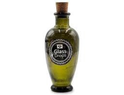 Διακοσμητικό Μπουκάλι με πώμα Glass Drops Castilla (5621DB615) Aπό 100% ανακυκλωμένο γυαλί, Xωρητικότητας 250ml, Διαστάσεων Ø 7 x Υ 15 cm, Khaki Olive