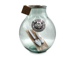 Glass Drops Διακοσμητικό Φυτώριο Green Terrarium (5742_5) Mε εργαλεία, Aπό 100% ανακυκλωμένο γυαλί, Xωρητικότητας 12.5L, Διαστάσεων Ø 29 x Υ 36 cm