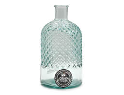 Glass Drops Διακοσμητικό Βάζο Diamante (5989)  Aπό 100% ανακυκλωμένο γυαλί, Xωρητικότητας 1.5L, Διαστάσεων Ø 12 x Υ 22 cm