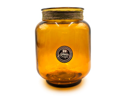 Διακοσμητικό Βάζο Glass Drops Hurricane Florero Enea (E4756DB48) Aπό 100% ανακυκλωμένο γυαλί, Χωρητικότητας 5L, Διαστάσεων Ø 20 x Υ 25 cm, Topaz