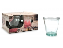 Σετ 4 ποτήρια San Miguel Bajo (XR2199.01) Aπό 100% ανακυκλωμένο γυαλί, Xωρητικότητας 220ml, Διαστάσεων Ø 19 x Υ 10cm