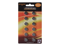 Powerful  Αλκαλικές μπαταρίες Button Cell - AG13/LR44 - 1.5V - 12 τεμάχια
