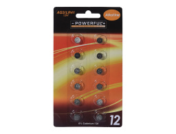 Αλκαλικές μπαταρίες Powerful Button Cell - AG3/LR41 - 1.5V - 12 τεμάχια