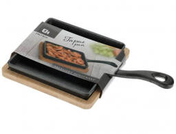 Μαντεμένιο πιάτο σερβιρίσματος tapas Excellent Houseware με σανίδα bamboo Διαστάσεων 24.5x15.5x5cm