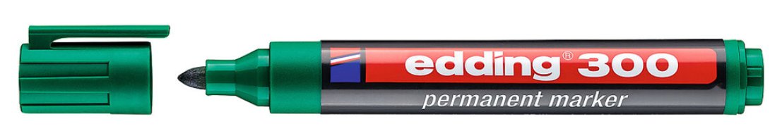 EDDING ανεξίτηλος μαρκαδόρος 300 1.5-3mm επαναγεμιζόμενος πράσινος