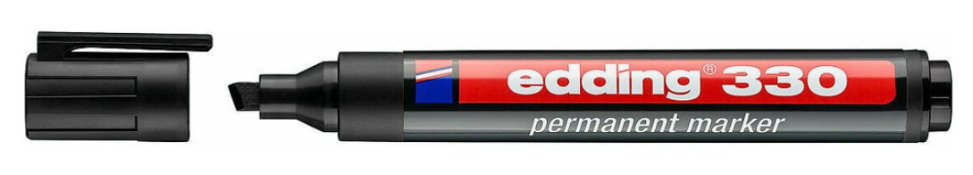 EDDING ανεξίτηλος μαρκαδόρος 330 1-5mm επαναγεμιζόμενος μαύρος