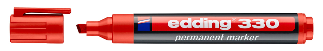 EDDING ανεξίτηλος μαρκαδόρος 330 1-5mm επαναγεμιζόμενος κόκκινος