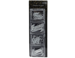 Γάντζοι Για Χριστουγεννιάτικα Στολίδια 300 τεμάχια - Ασημί