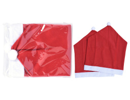 Σετ χριστουγεννιάτικο κάλυμμα καρέκλας με διαστάσεις 48x60cm - 2 τεμάχια, κόκκινο και λευκό