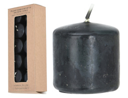 Σετ κεριά 3.8x3.8cm - 10 τεμάχια, Μαύρα