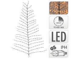 Greentech Επιτοίχιο Διακοσμητικό Δέντρο με 150 LED Θερμό Λευκό 110x140cm
