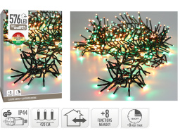 Greentech 576 Φωτάκια LED 4 Μέτρα 3 Μέτρα Σύνδεσης με Xειριστήριο και 8 Προγράμματα Πολύχρωμα