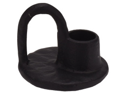 Διακοσμητικό Κηροπήγιο με χερούλι και διαστάσεις 7.5x6cm, Μαύρο