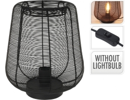 Επιτραπέζιο μεταλλικό φωτιστικό με λαμπτήρα Ε27 και διαστάσεις 29x33cm - Μαύρο