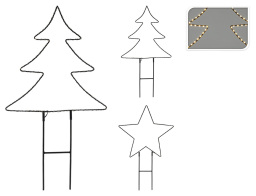 Επιδαπέδιο Διακοσμητικό με φωτισμό LED, Θερμό Λευκό, σε 2 επιλογές σχεδίου