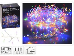 Deco 100 Φωτάκια MicroLED - 1 Μέτρο + 0.5 Μέτρα σύνδεσης , Πυκνή Διάταξη, Ασημί συρμάτινο καλώδιο - Πολύχρωμο