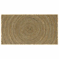 vidaXL Χαλί Φυσικό και Μαύρο 100 x 200 cm Γιούτα 42010740