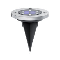 XANLITE ηλιακό δαπέδου στρογγυλό led IP44 αλουμίνιο και πλαστικό αυτονομία 8h συσκευασία 2 τεμαχίων