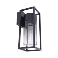 XANLITE Φωτιστικό τοίχου σύγχρονο καπνιστό μαύρο LED IP44, βάση E27, 40W max