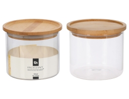 Γυάλινο Δοχείο Αποθήκευσης Εxcellent Houseware με καπάκι, Χωρητικότητας 950ml