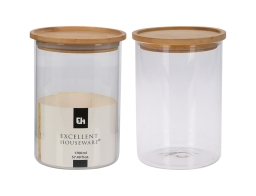 Γυάλινο Δοχείο Αποθήκευσης Εxcellent Houseware με καπάκι, Χωρητικότητας 1700ml