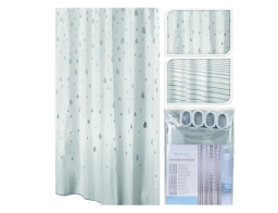 Κουρτίνα Μπάνιου με κρίκους Βathroom Solutions με διαστάσεις 180x180cm, σε 3 επιλογές σχεδίου