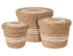 Σετ διακοσμητικά καλάθια H&S Collection με καπάκι - 3 τεμάχια