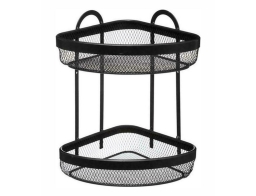 Γωνιακή Επιτοίχια Ραφιέρα 5Five Μεταλλική, με 2 Ράφια και διαστάσεις 23x23x33.5cm