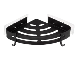 Ράφι Μπάνιου 5Five με διαστάσεις 39.2x23.5x4cm - Aλουμίνιο, PVC - Απόχρωση Μαύρου