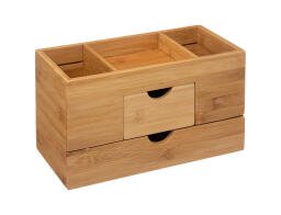 Κουτί Οργάνωσης Make up 5five από Ξύλο Bamboo, 24x12.2x14.5cm - Απόχρωση Ξύλου